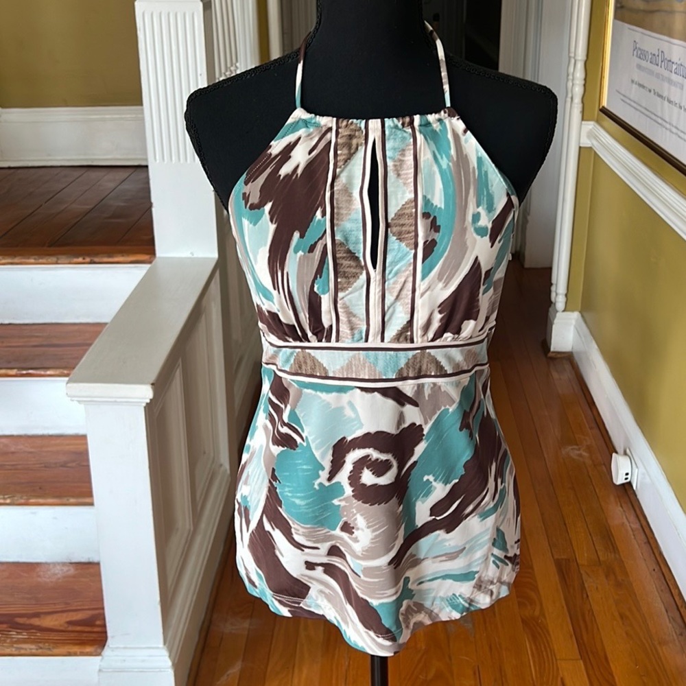 BCBGMAXAZRIA Rayon Knit Halter Top